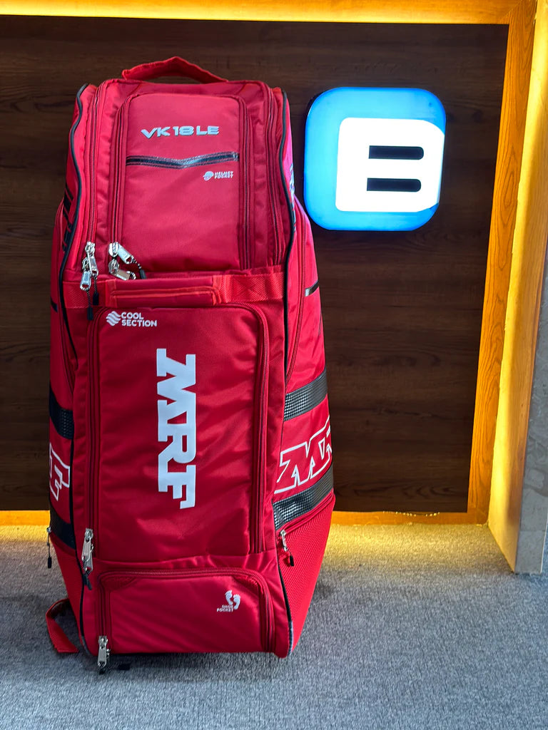 MRF VK18 LE - Duffle Wheelie Kit Bag – Brewing Cricket USA MRF VK18 LE - Duffle Wheelie Kit Bag – Brewing Cricket USA