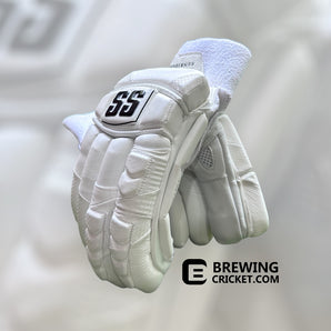 SS Ton Super Test Full White - Batting Gloves