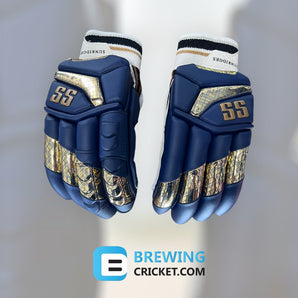 SS Ton Super Test Blue/Gold - Batting Gloves