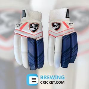 SG. Test RO Rohit Sharma White Orange - Batting Gloves